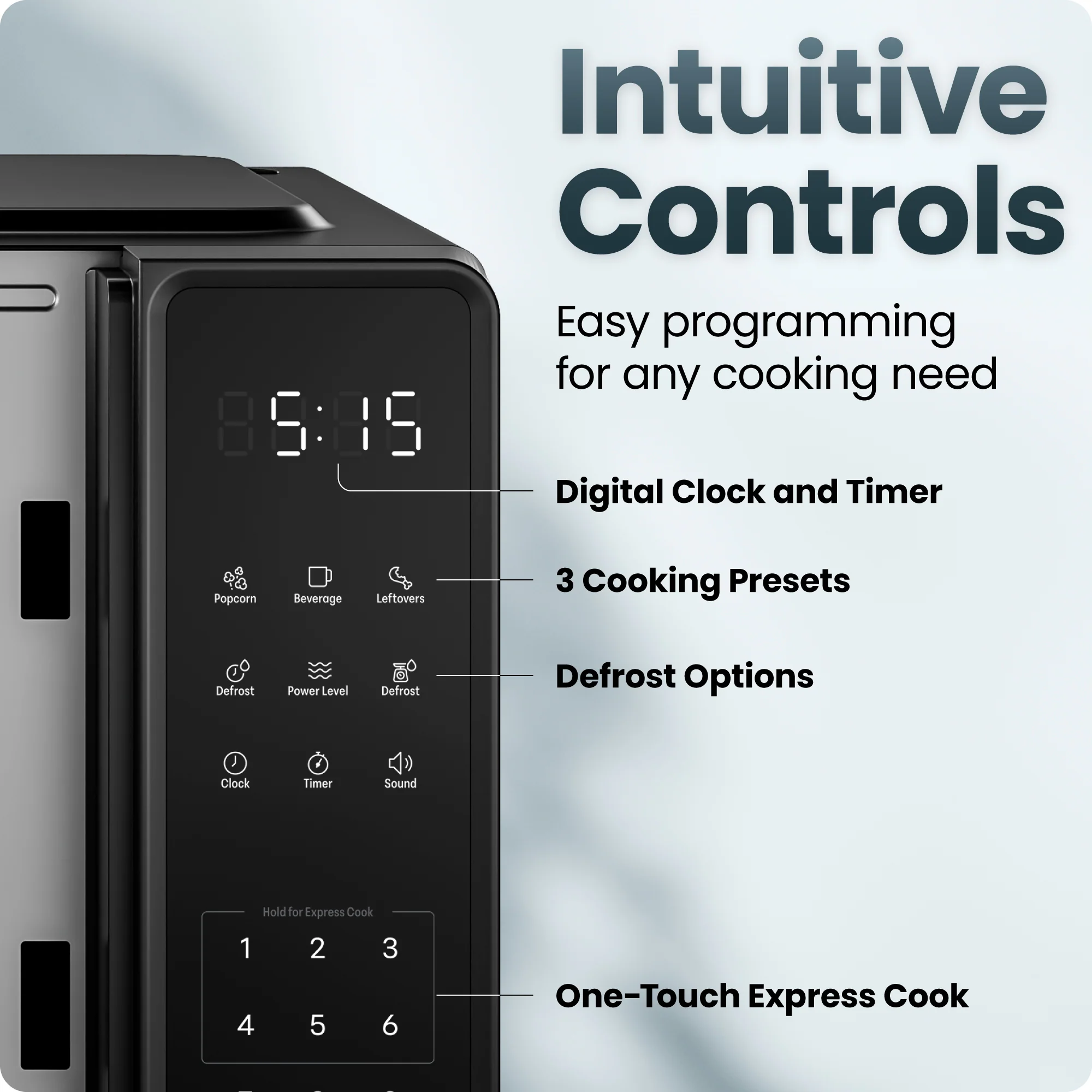 0.7 Cu. Ft. Countertop Digital Microwave Oven - Image 5