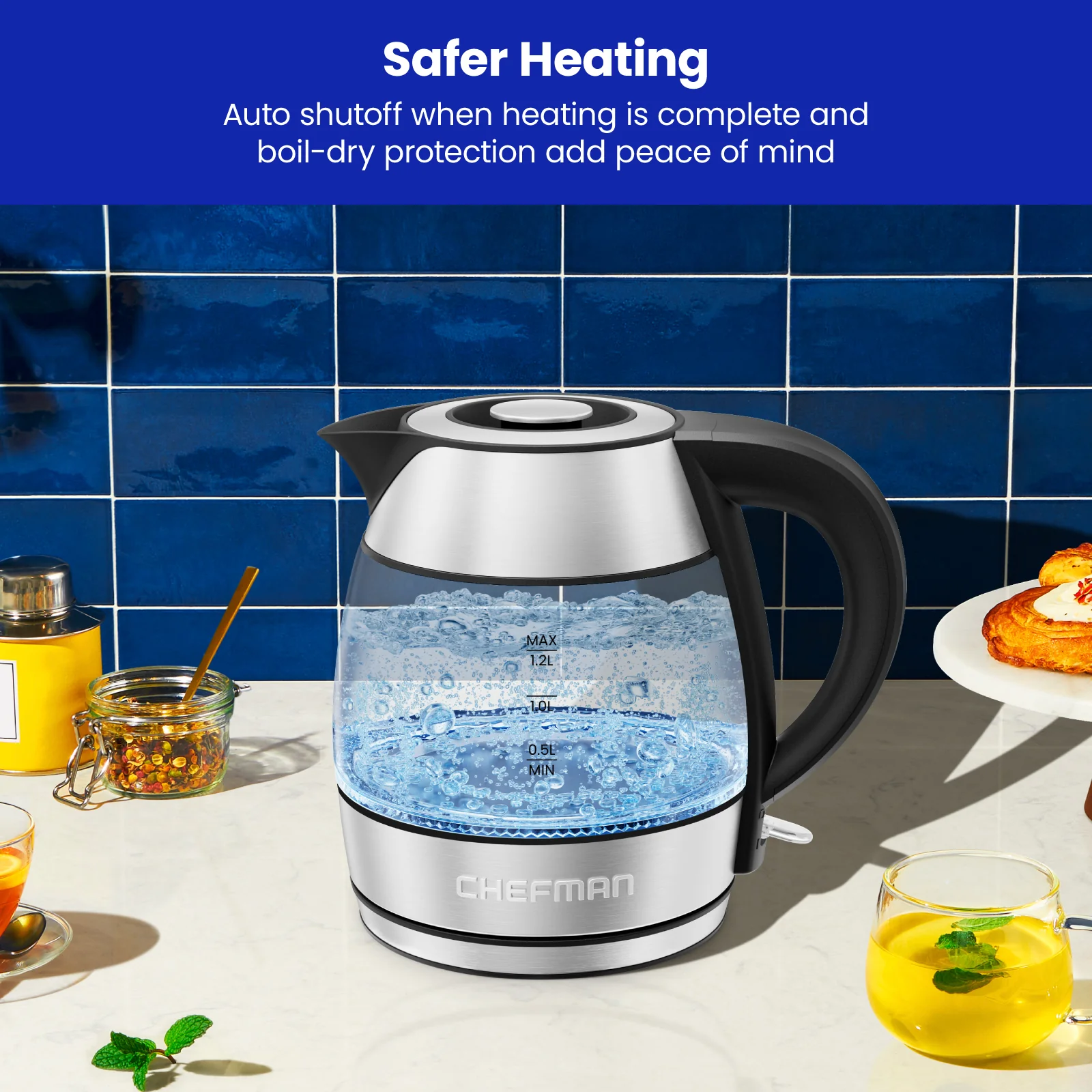 1.2L Electric Tea Kettle with Removable Lid - Image 5