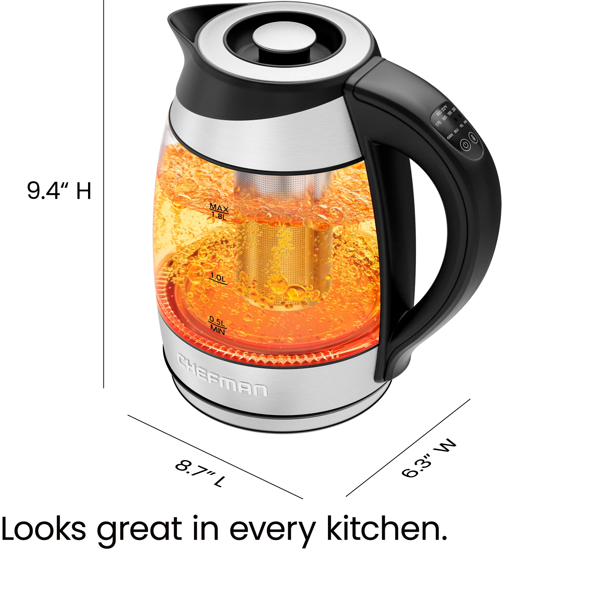 1.8-Liter Cordless Glass Electric Kettle - Image 8