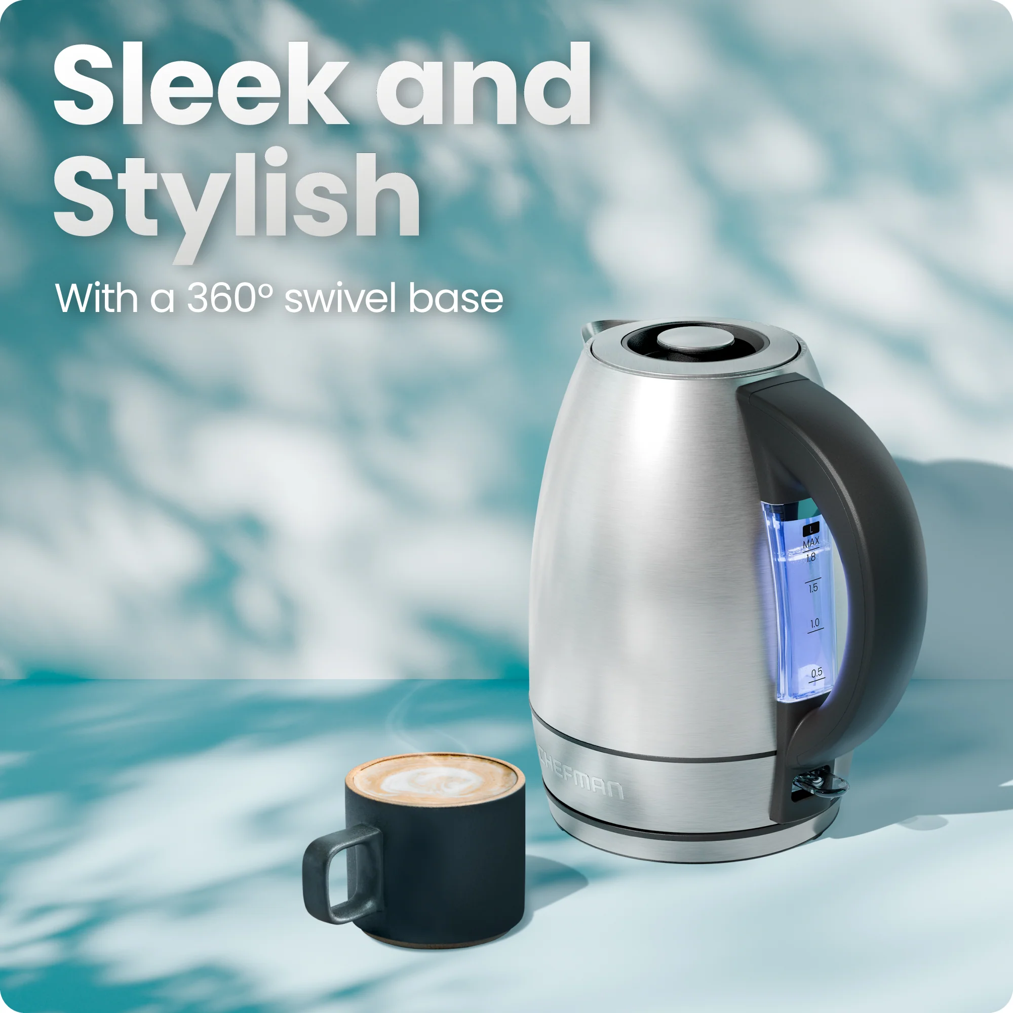 1.8 Liter Electric Kettle w/ Lift-Out Lid - Image 5