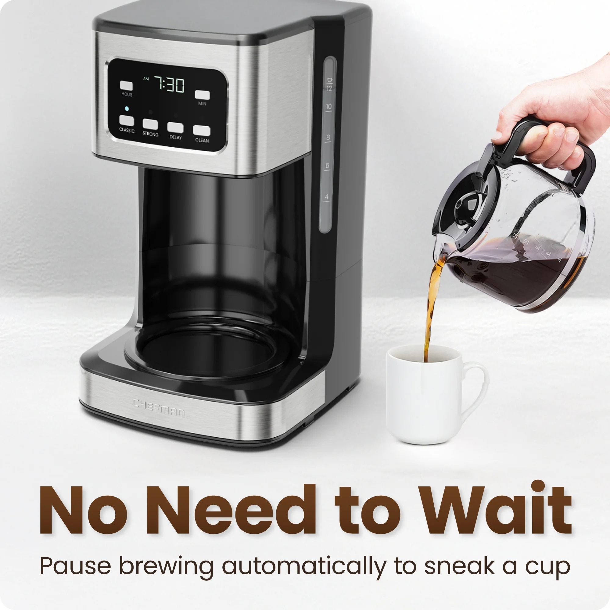 12-Cup Programmable Digital Coffee Maker - Image 5