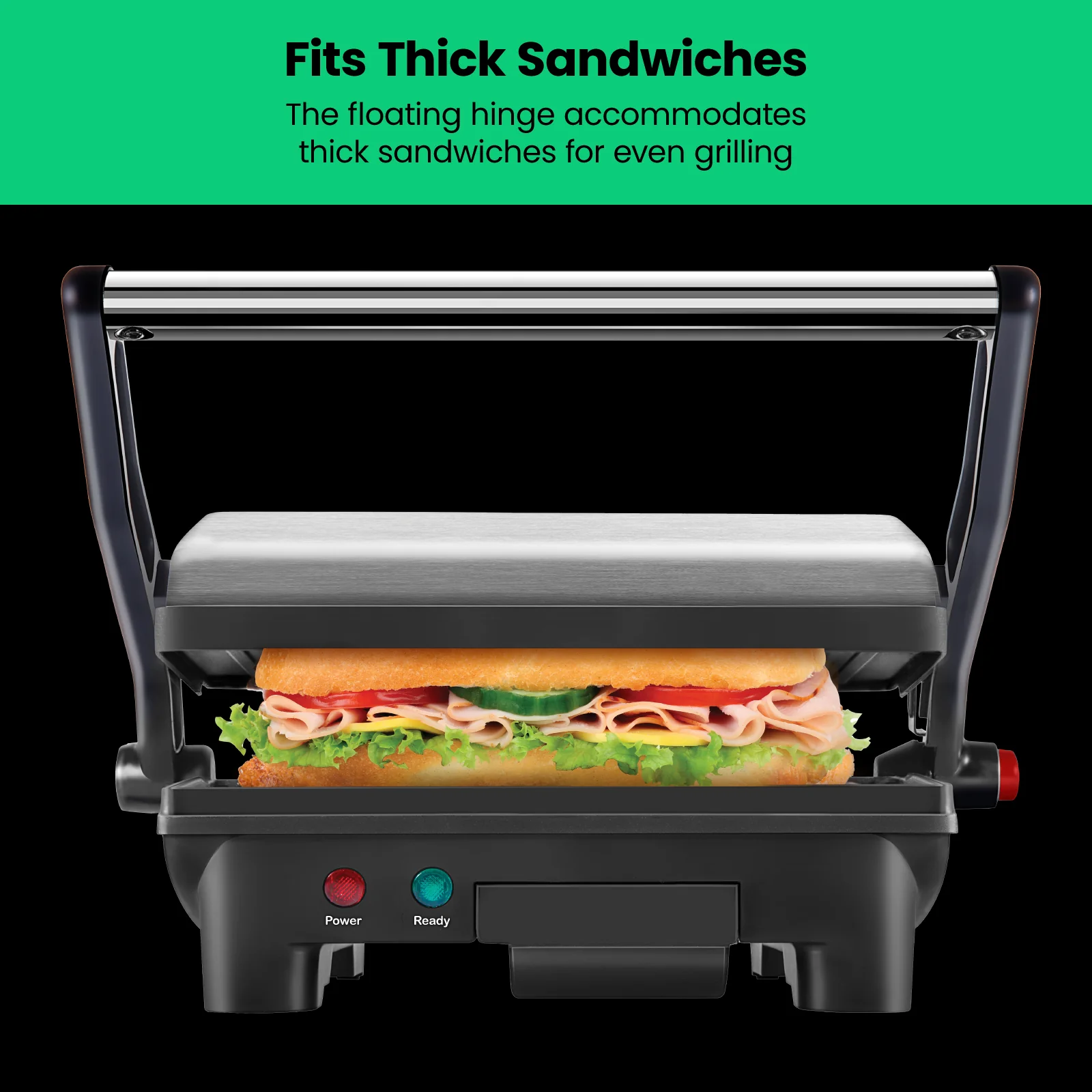 Multifunctional 180° Grill + Panini Press (2-Slice) - Image 5