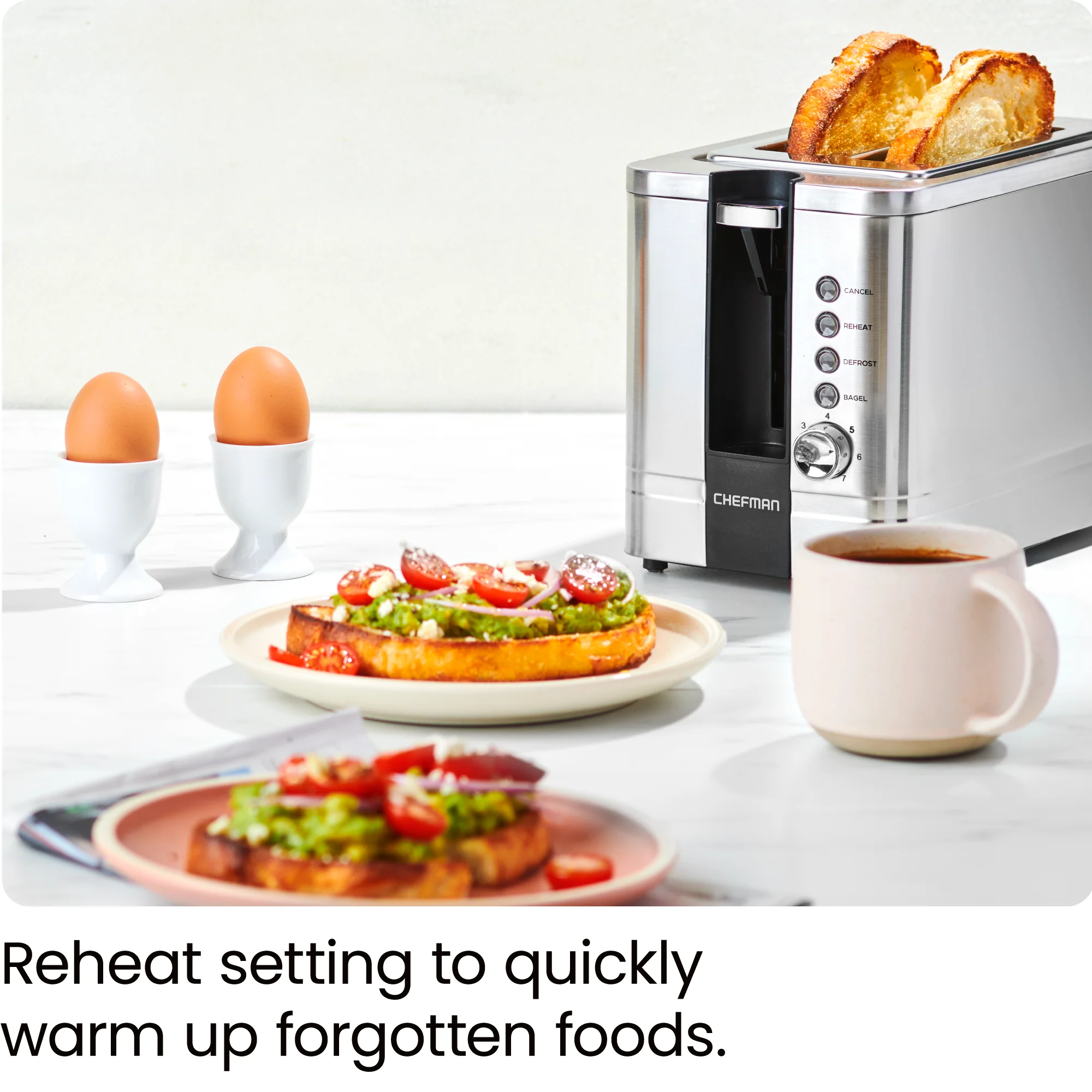 2-Slice Pop-Up Stainless-Steel Toaster - Image 6