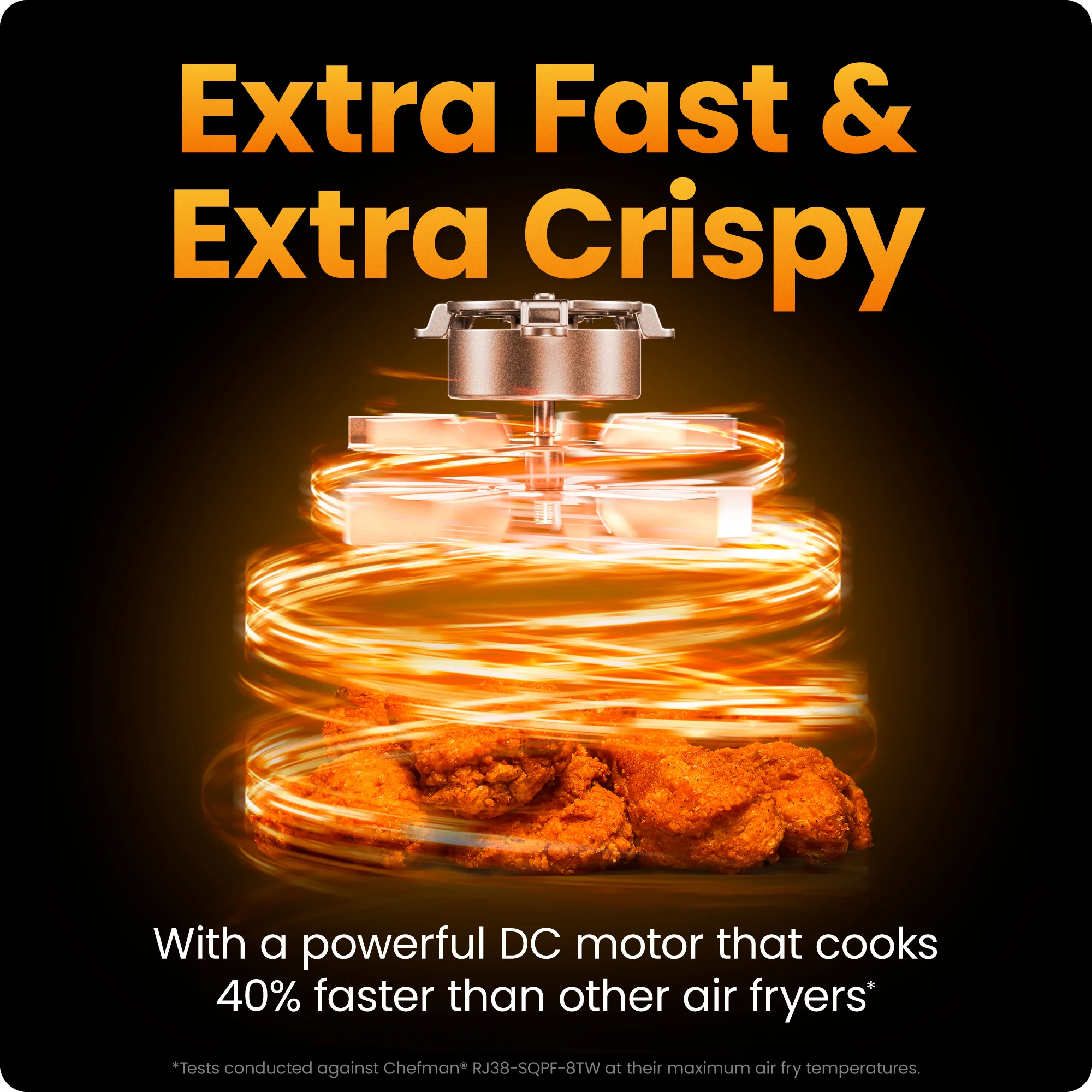9 Qt. TurboFry Air Fryer - Black - Image 3