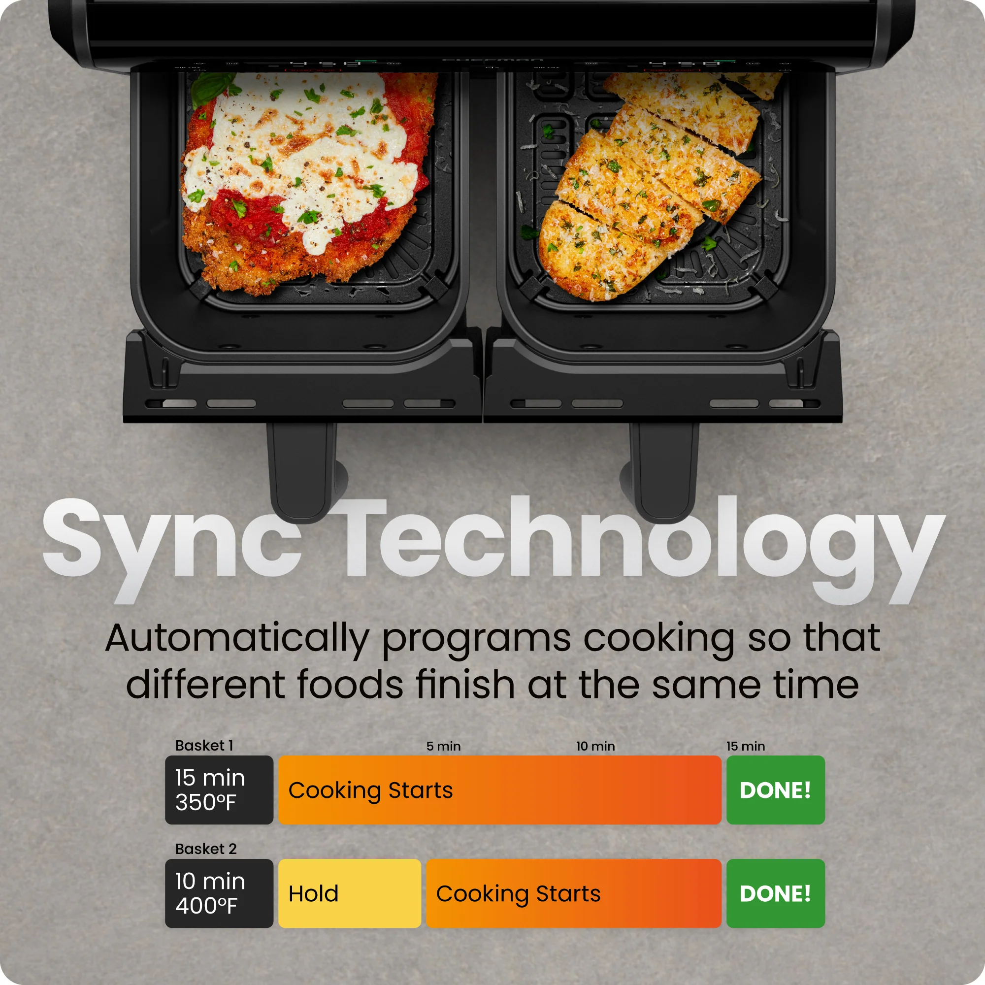 9 Qt. TurboFry Dual Basket Air Fryer - Image 5