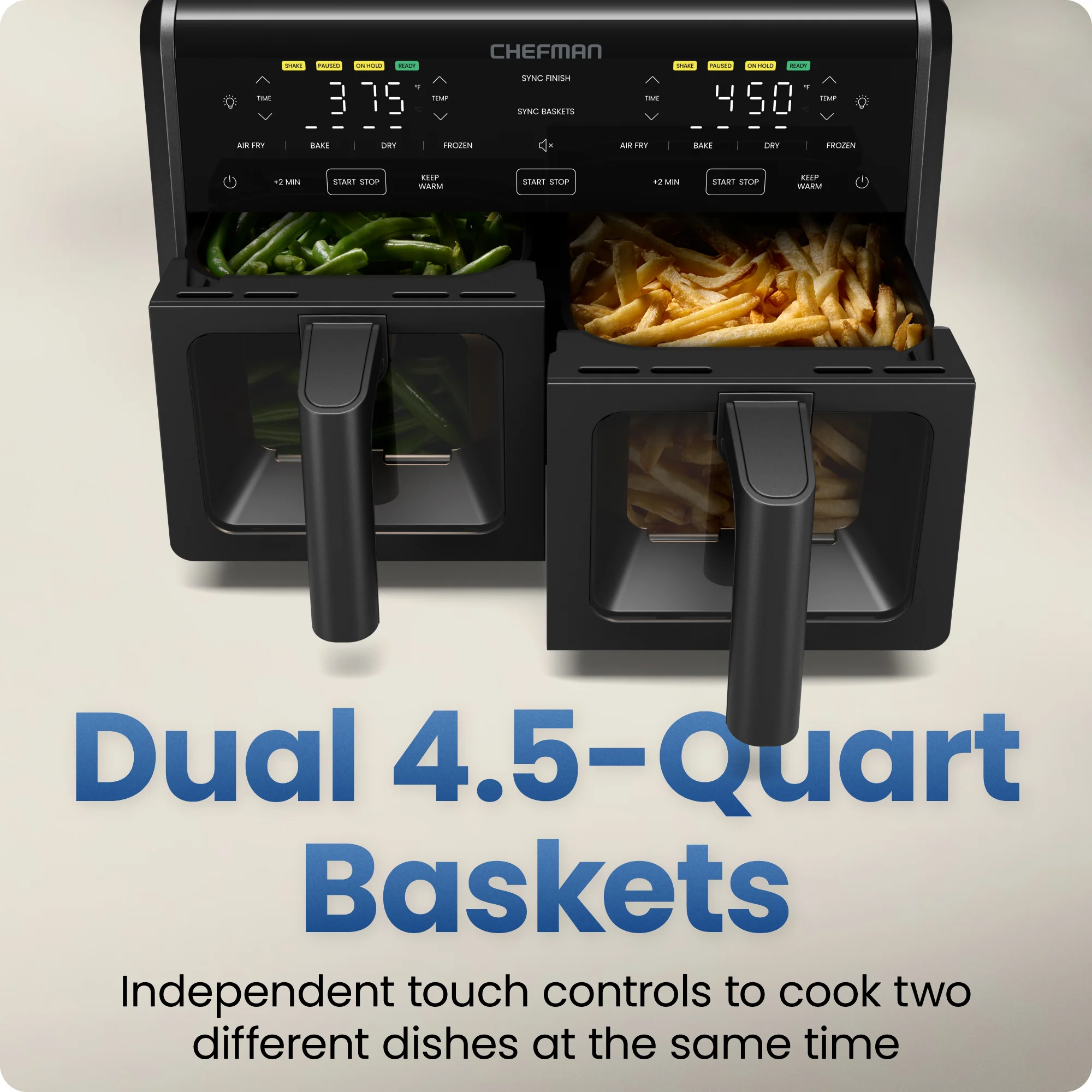 9 Qt. TurboFry Dual Basket Air Fryer with Window - Image 3