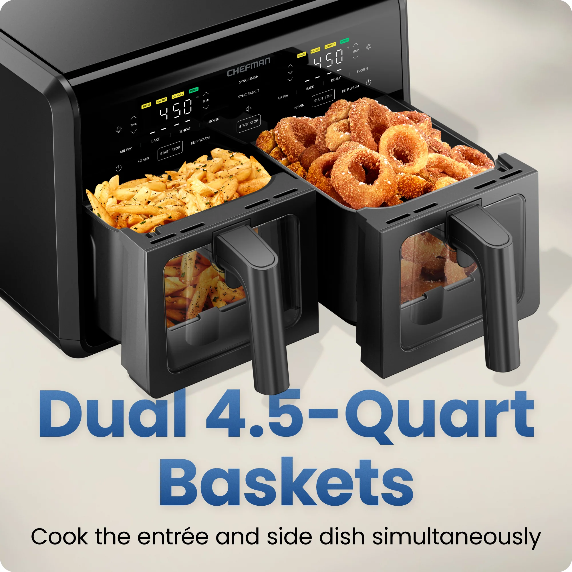 9 Qt. TurboFry Dual Basket Air Fryer with Window - Image 5