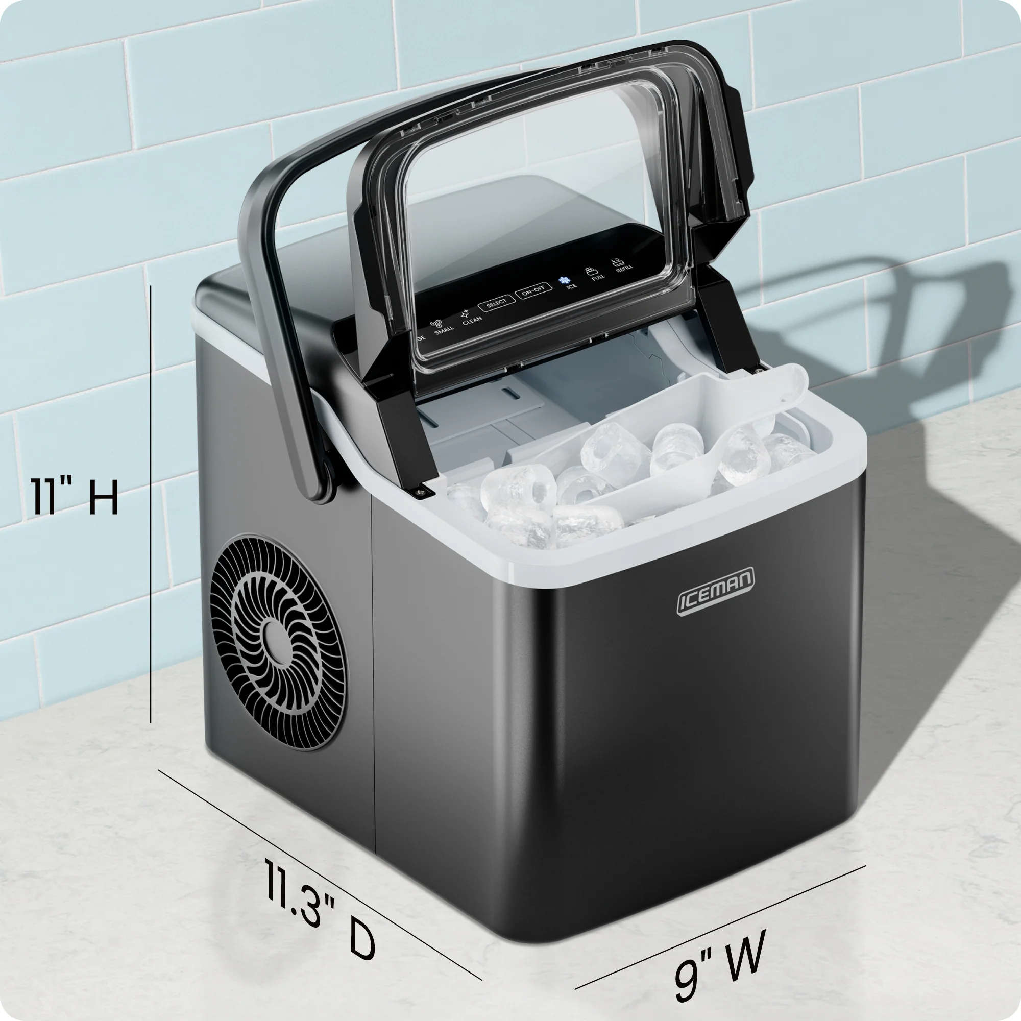 Compact Bullet Ice Maker - Black - Image 9