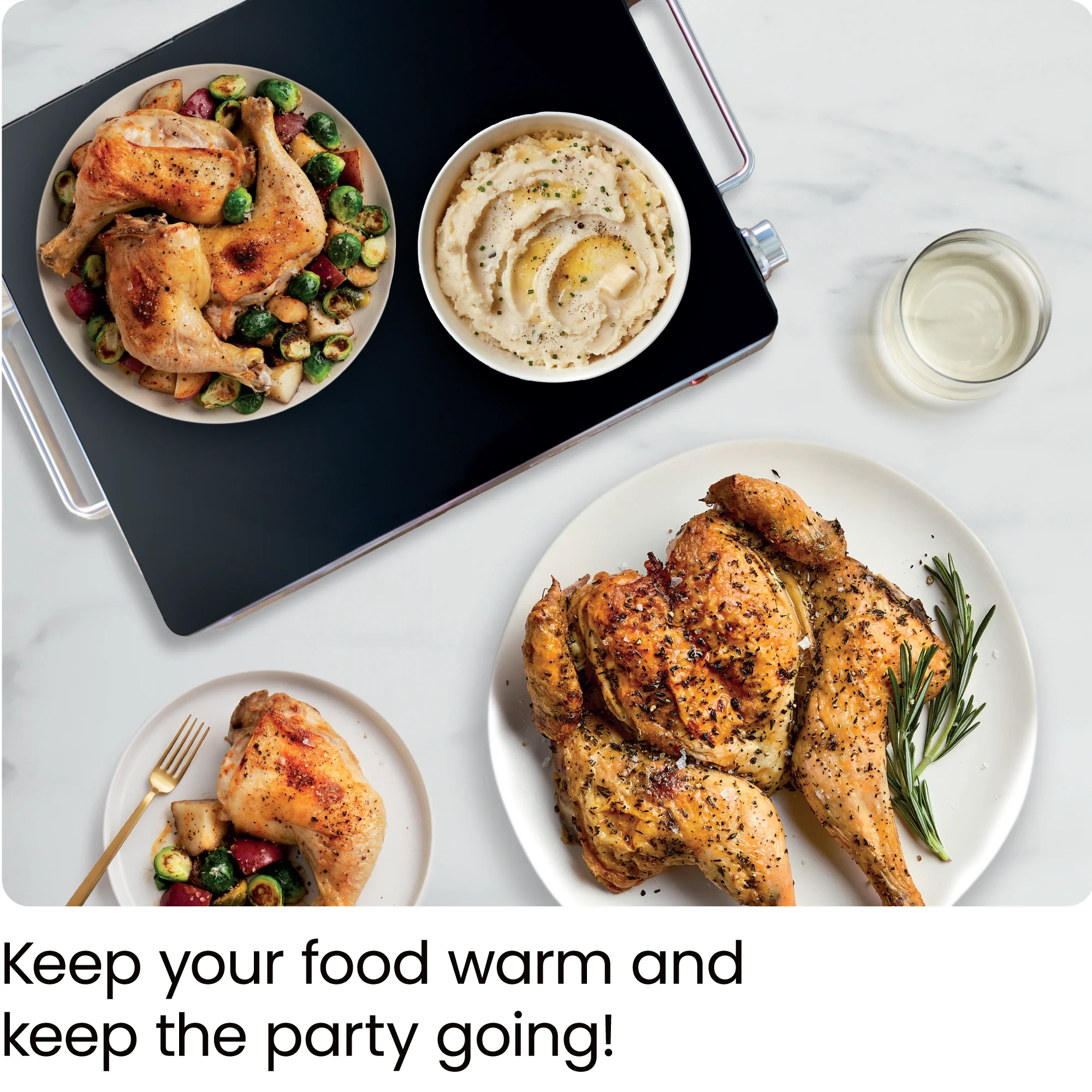 Compact Glasstop Warming Tray - Image 2