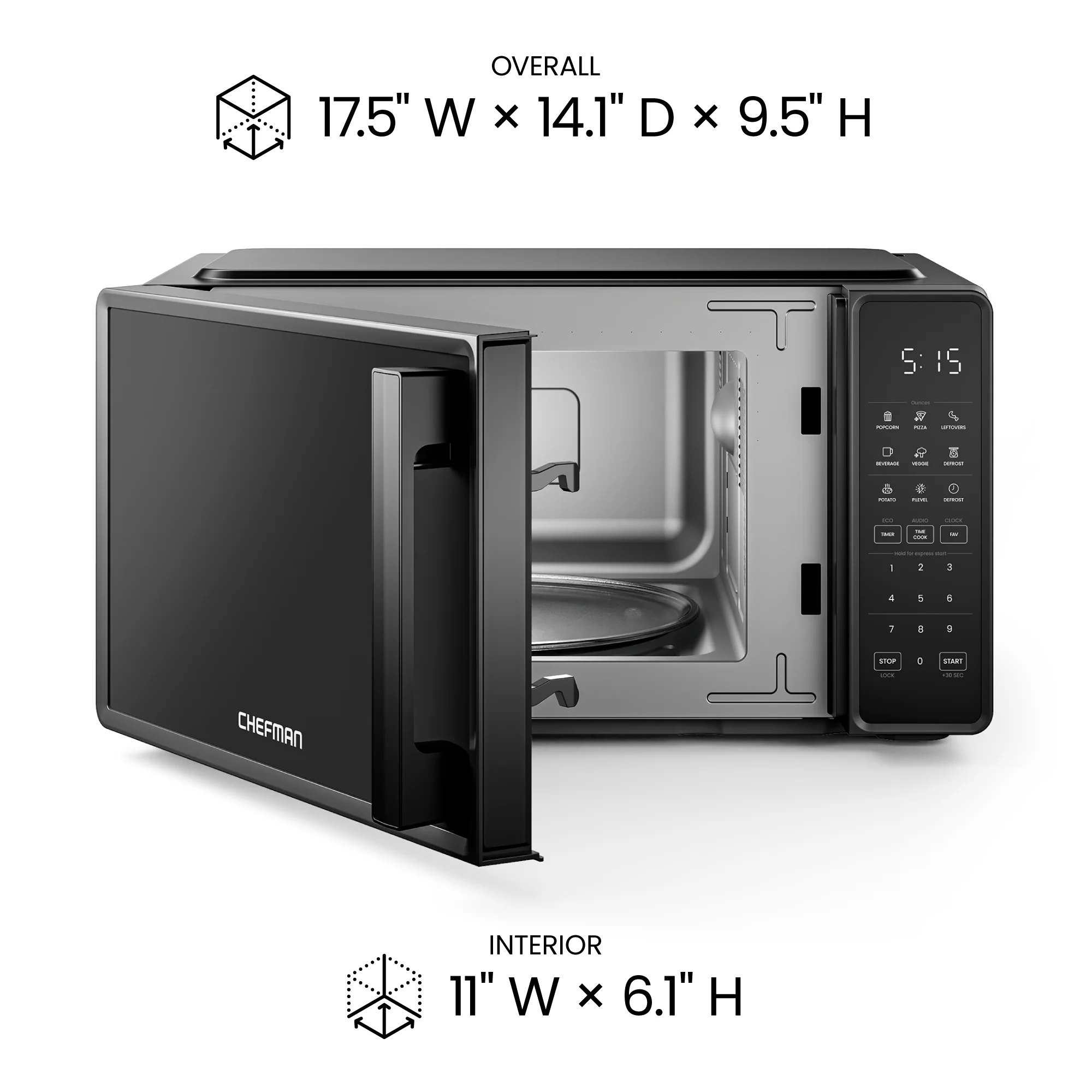 Countertop 0.7 Cu. Ft. Digital Microwave Oven - Image 7