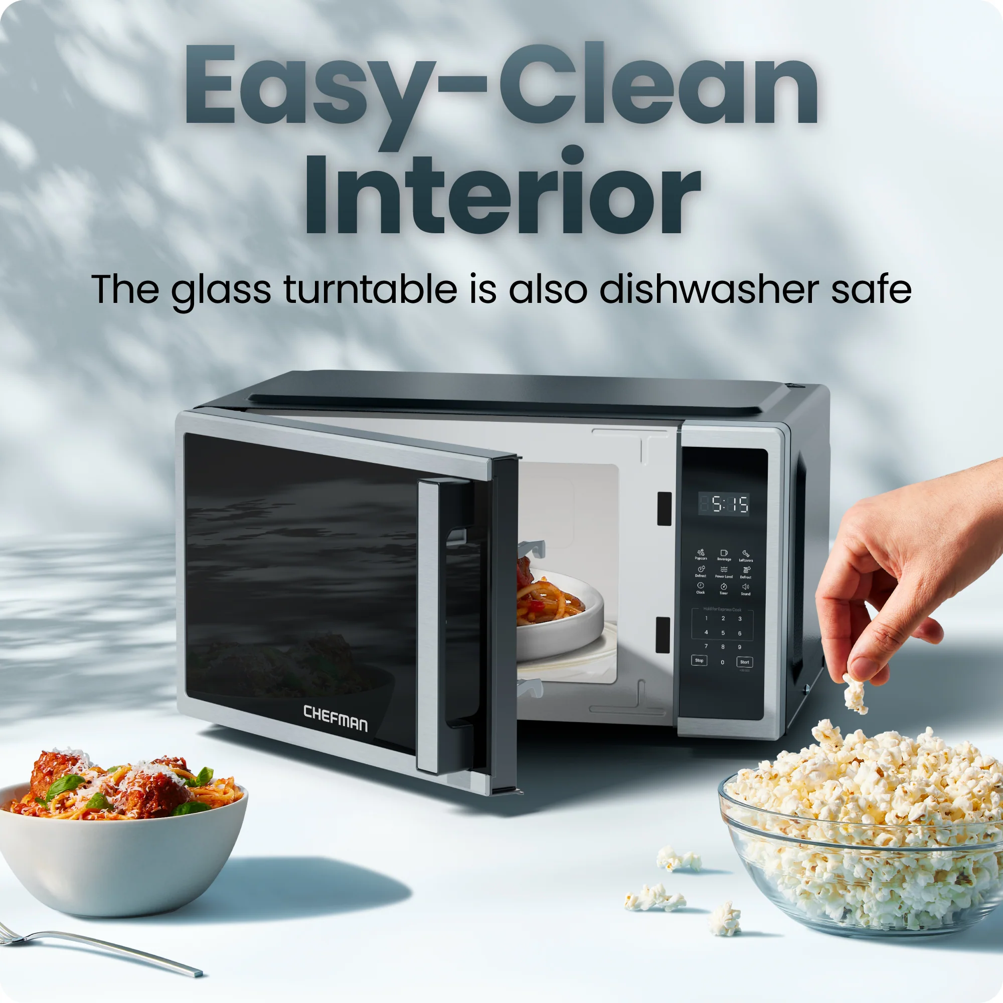 Countertop Digital Stainless Microwave Oven - 0.7 Cu Ft - Image 6