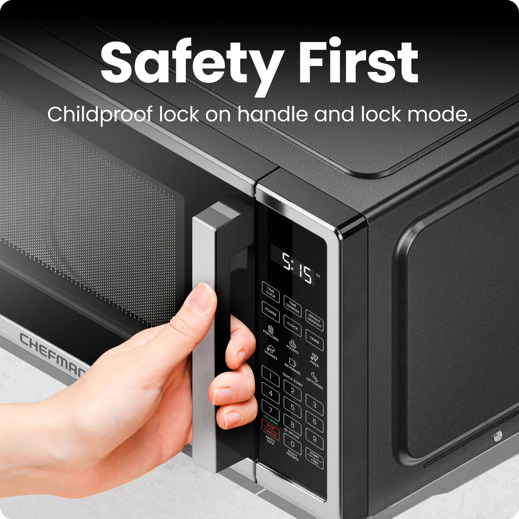 Countertop 0.7 Cu. Ft. Digital Stainless Microwave Oven - Image 4