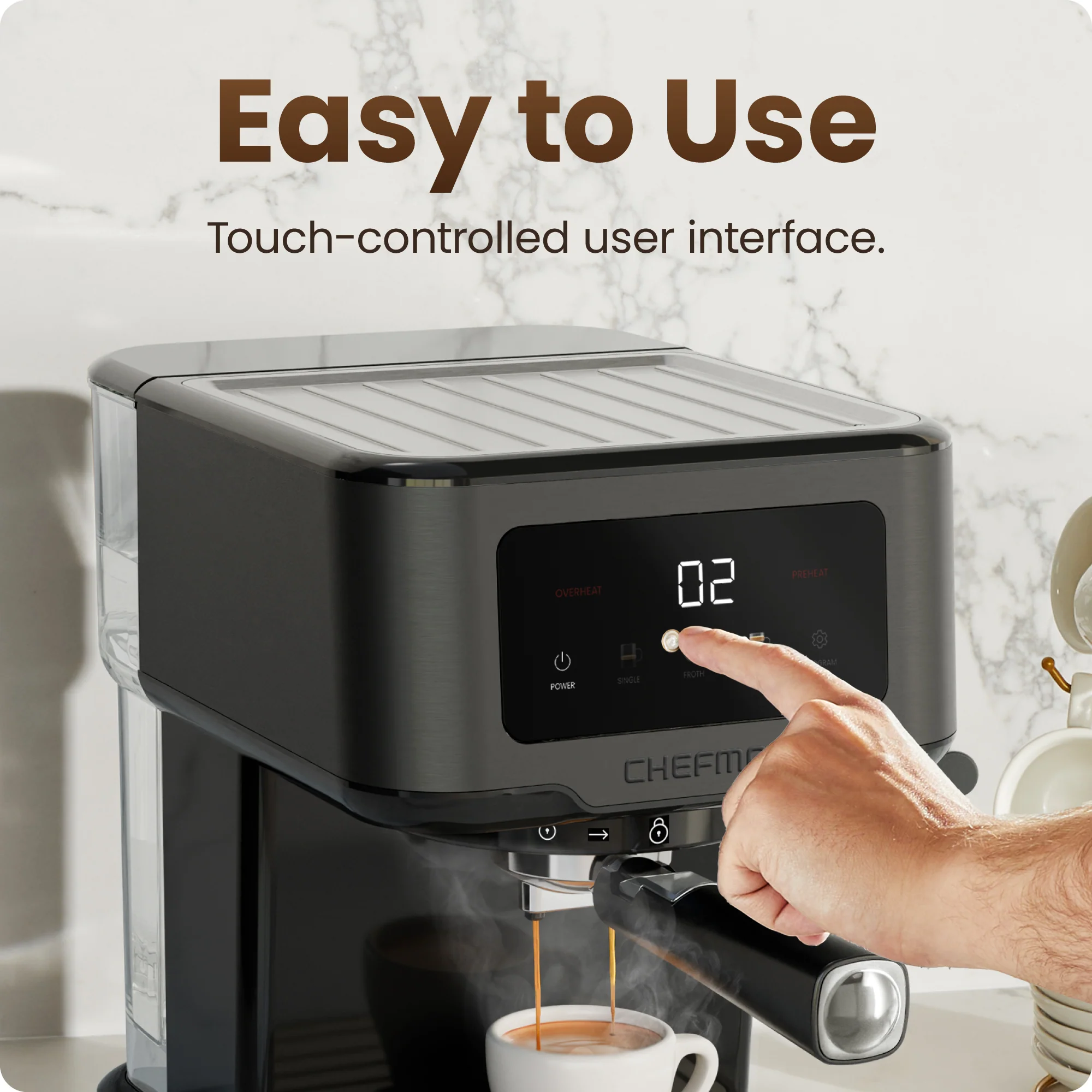 Craftbrew Espresso Machine - Black Stainless - Image 4
