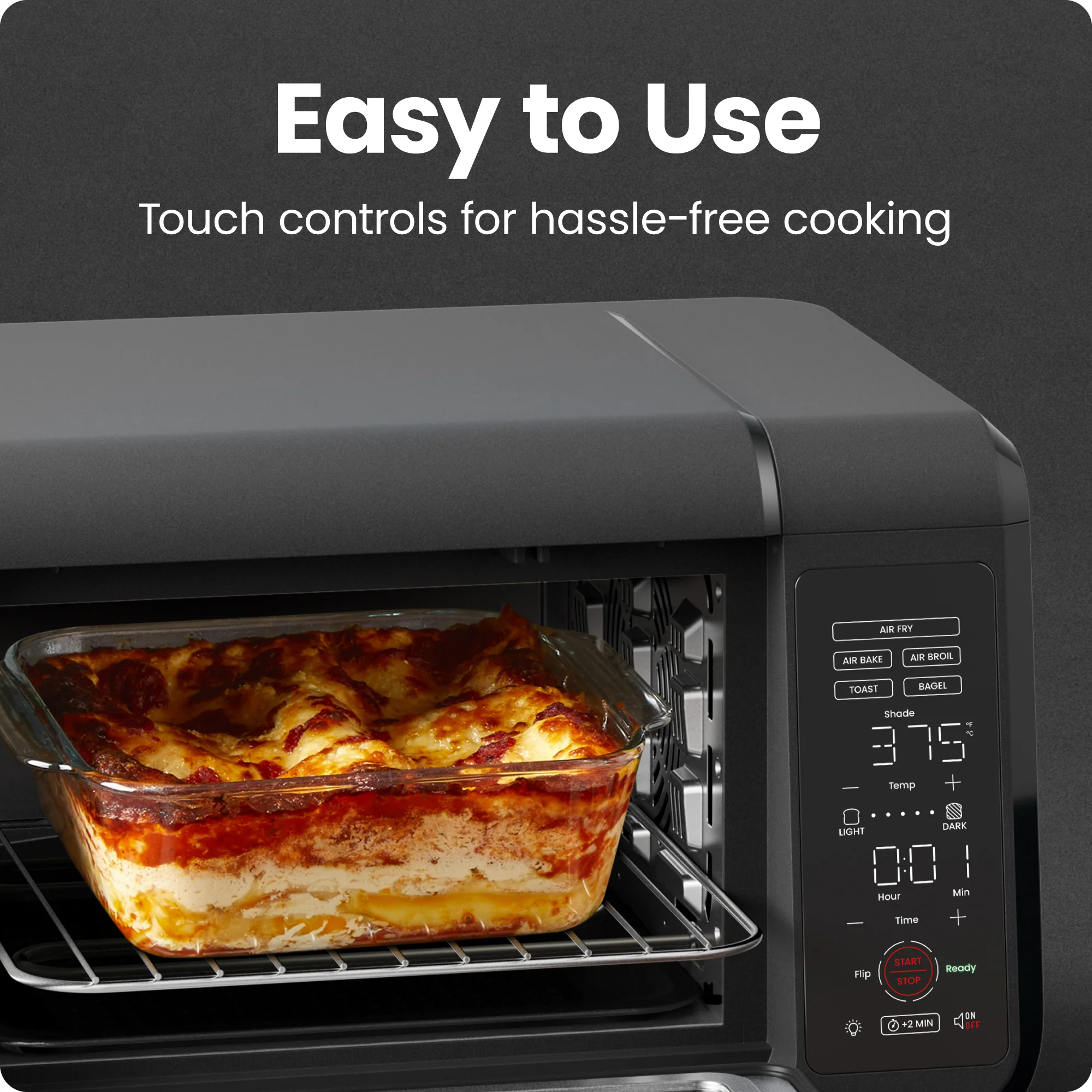 EasyAir 15 Qt. Toaster Oven Air Fryer - Black - Image 5