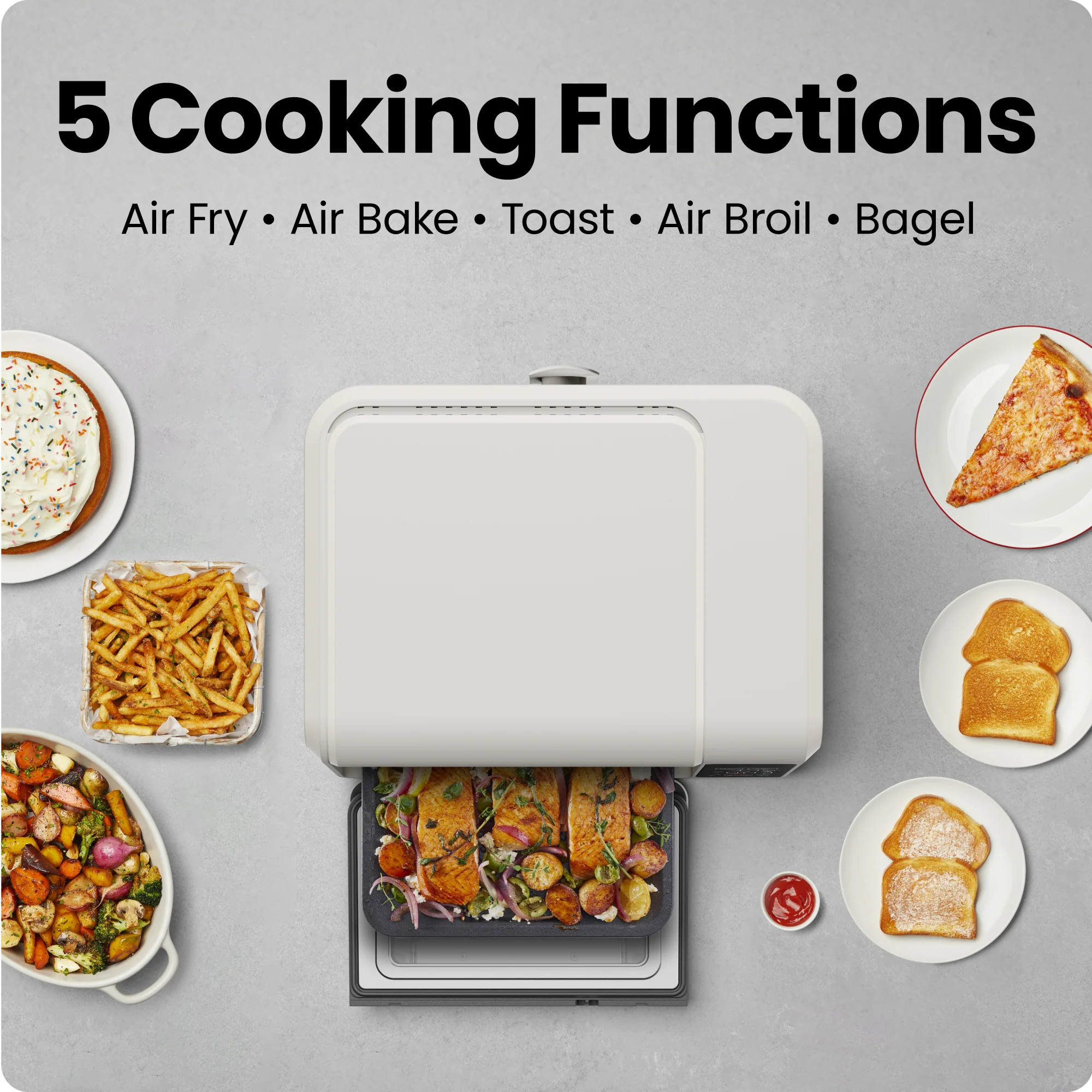 EasyAir 15 Qt. Toaster Oven Air Fryer - White - Image 3