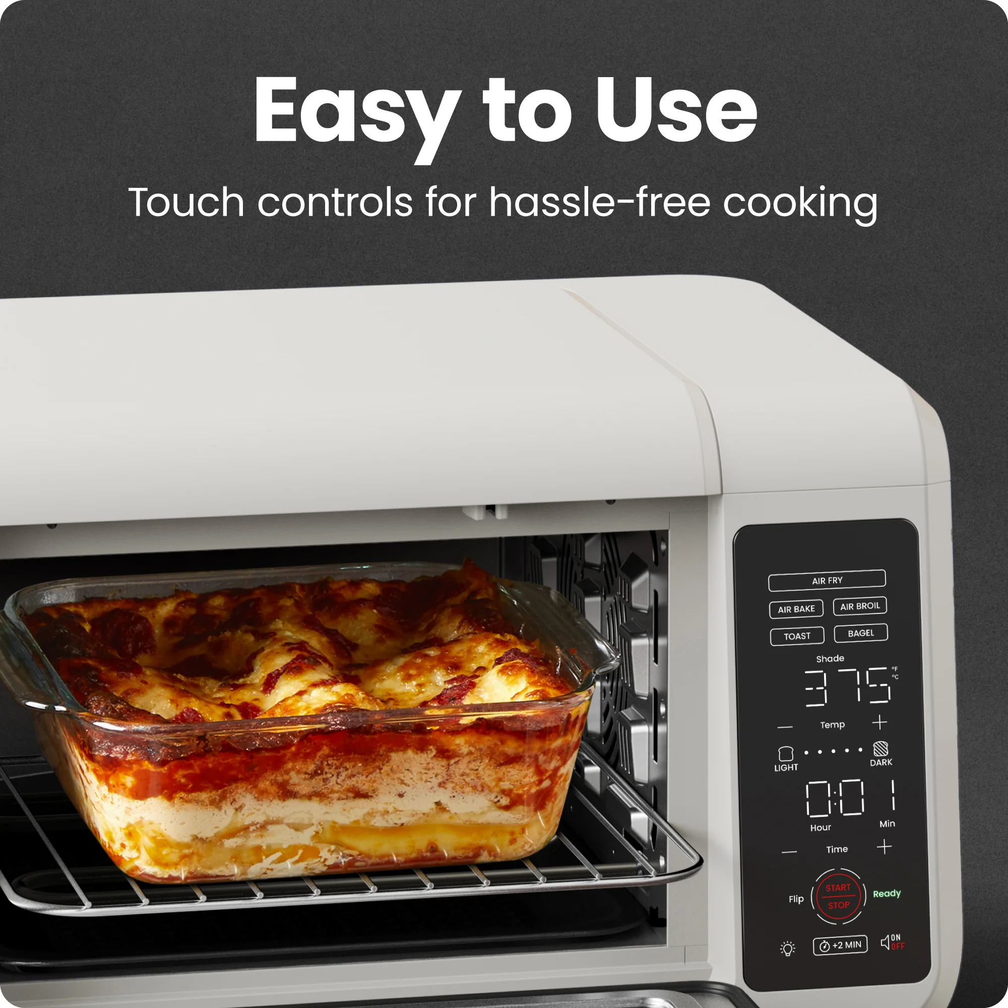 EasyAir 15 Qt. Toaster Oven Air Fryer - White - Image 5