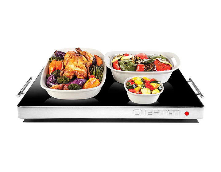 Family-Size Glass-Top Warming Tray - Image 7