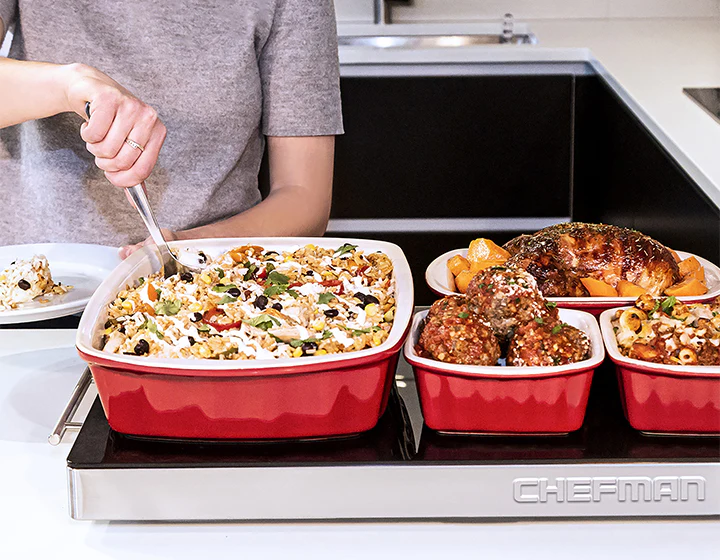 Family-Size Glass-Top Warming Tray - Image 8