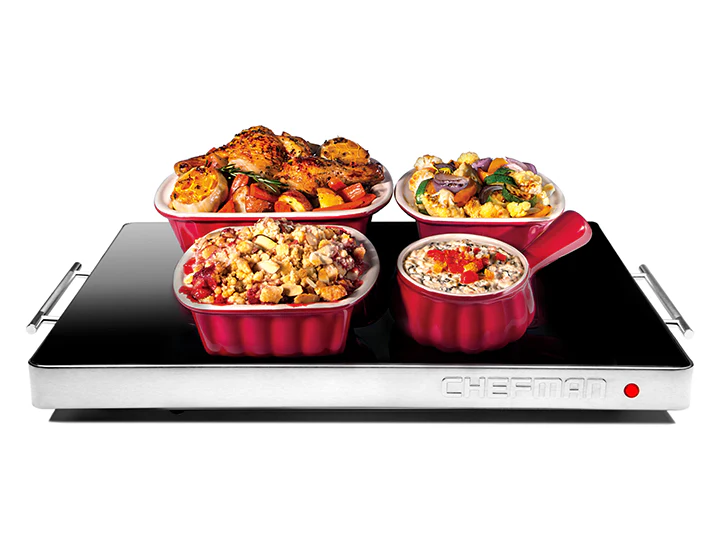 Family-Size Glass-Top Warming Tray - Image 9