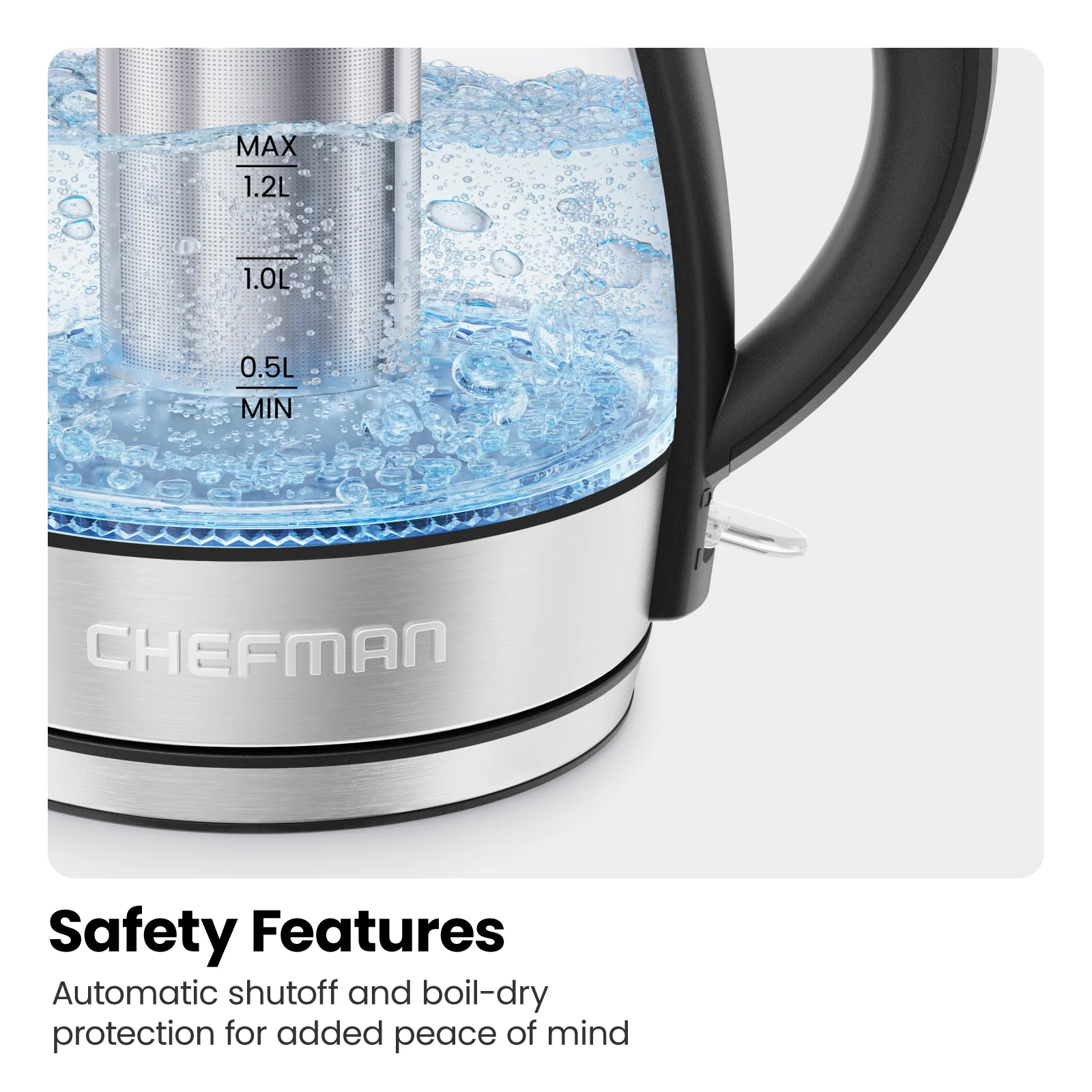 Fast-Boil 1.2L Electric Kettle with Tea Infuser - Image 5