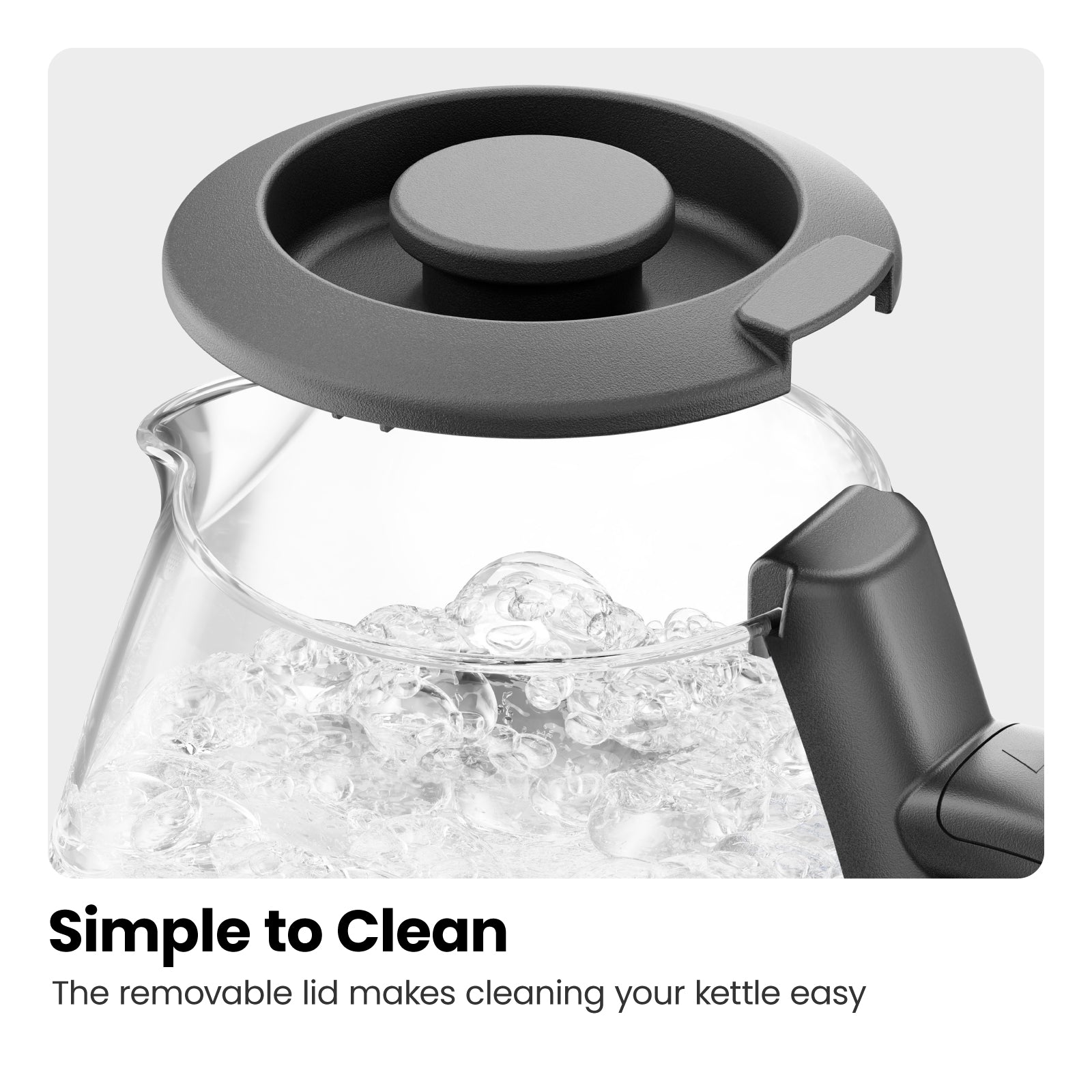 Fast Boil 1.7L Electric Glass Kettle w/ Tea Infuser - Image 8