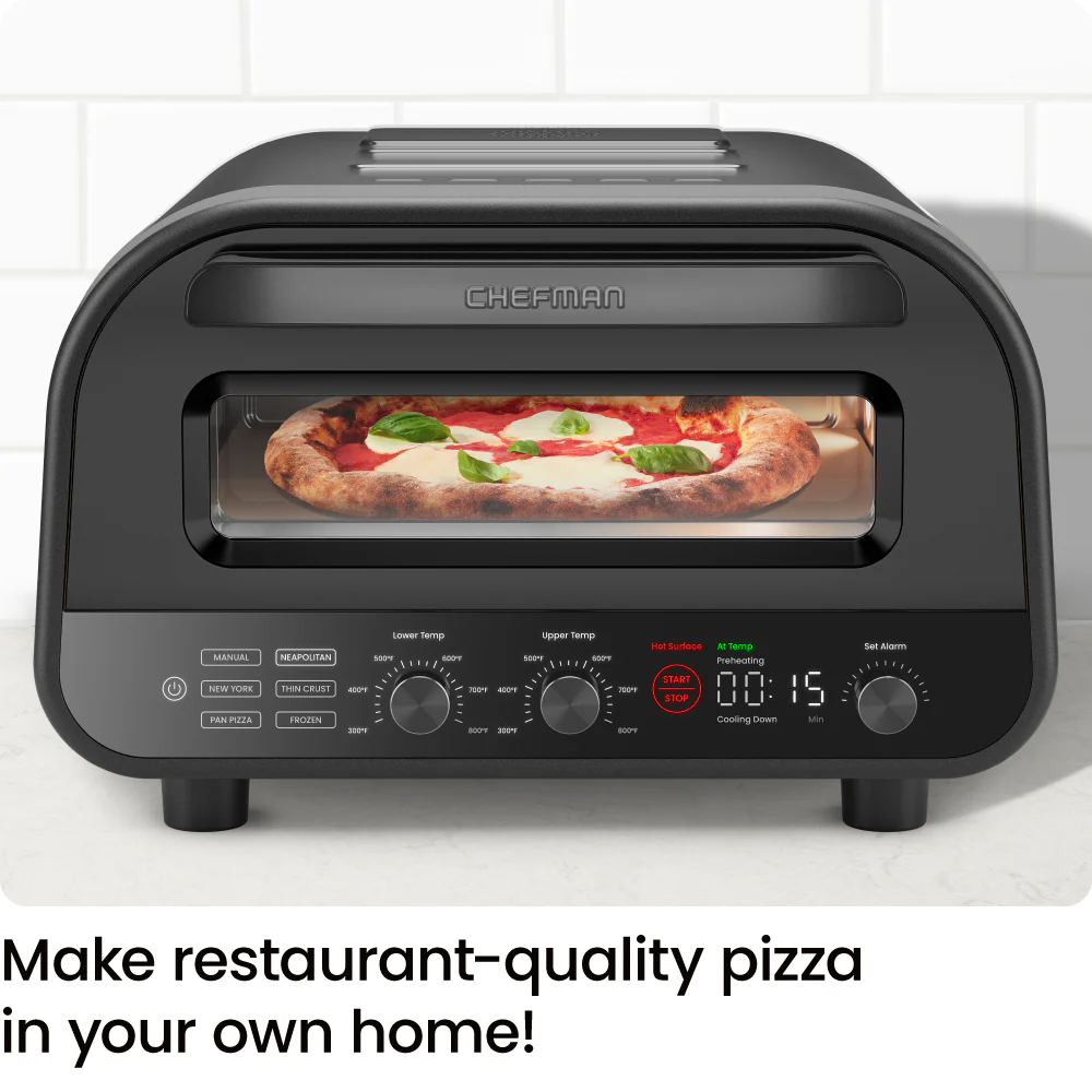 High-Heat Indoor Electric Pizza Oven 800°F (Black) - Image 3