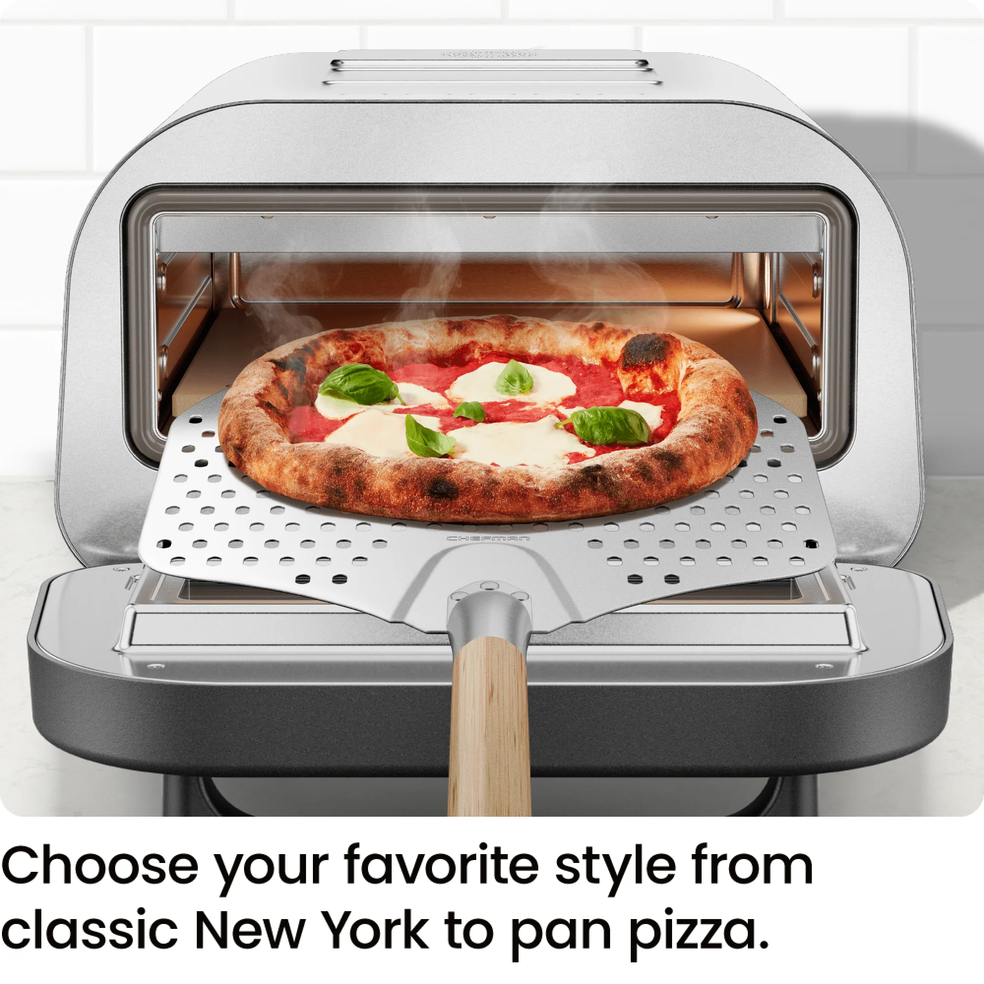 High-Heat Indoor Electric Pizza Oven 800°F - Stainless Steel - Image 4