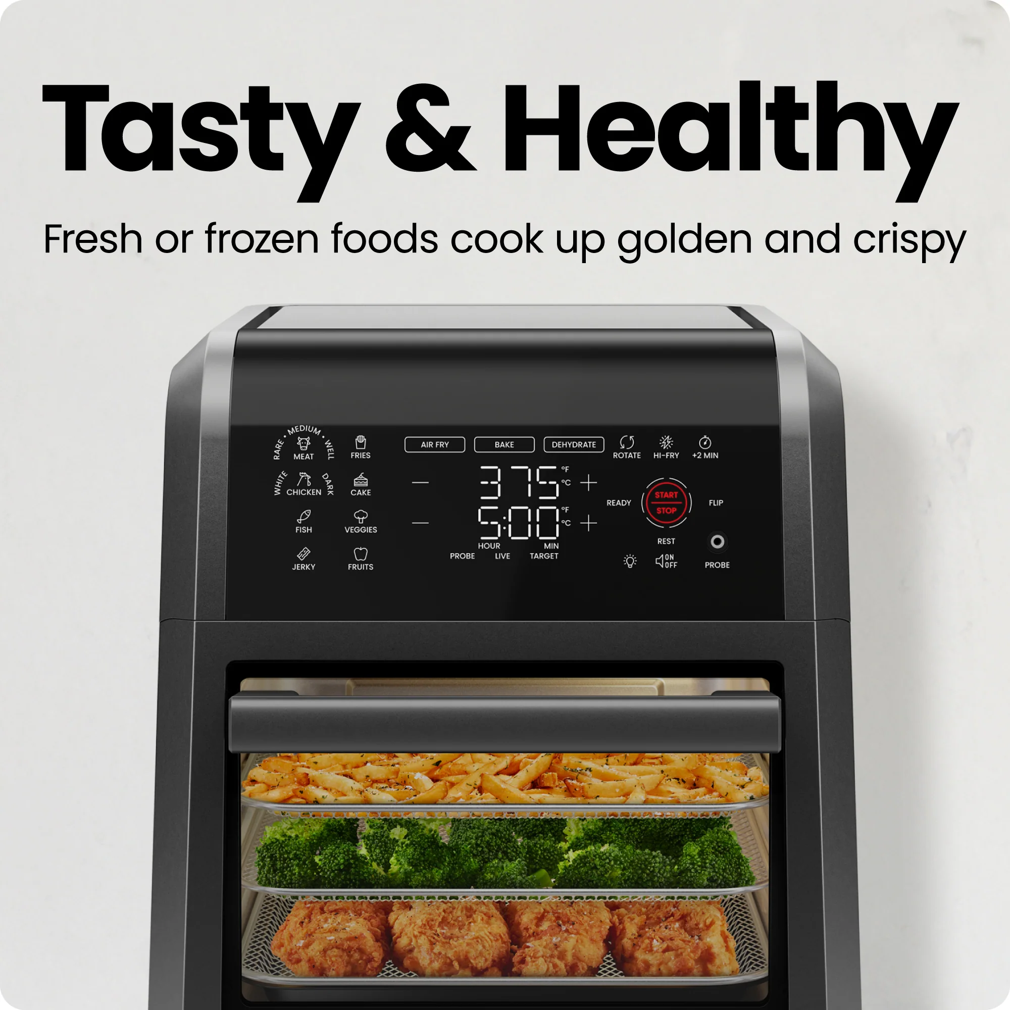 Multifunctional Digital Air Fryer w/ Integrated Smart Thermometer - 12 Quart - Image 3