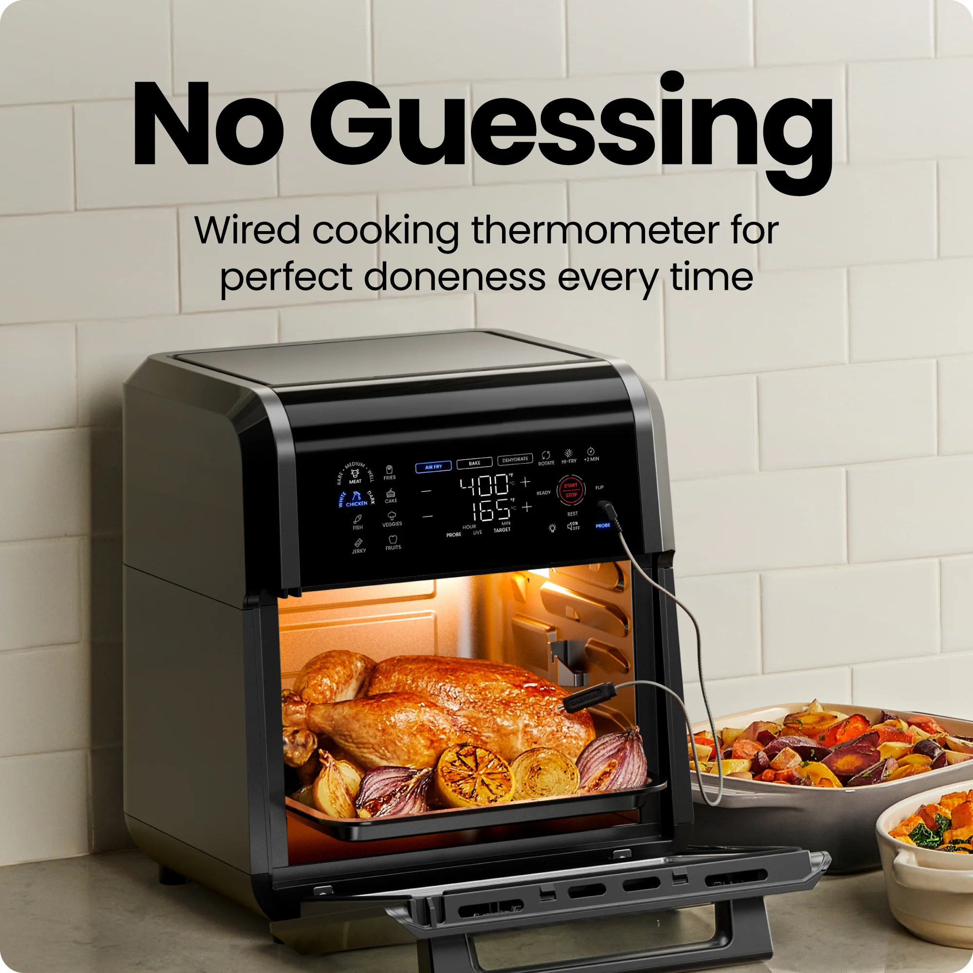 Multifunctional Digital Air Fryer w/ Integrated Smart Thermometer - 12 Quart - Image 4