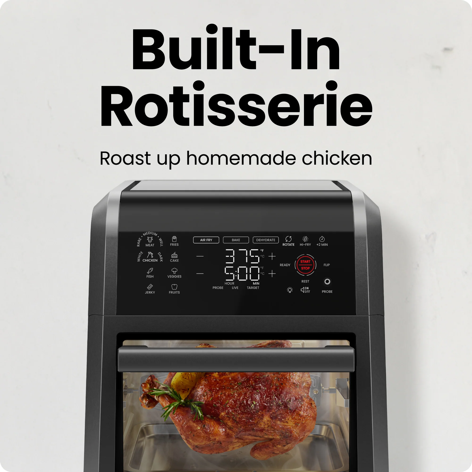 Multifunctional Digital Air Fryer w/ Integrated Smart Thermometer - 12 Quart - Image 6