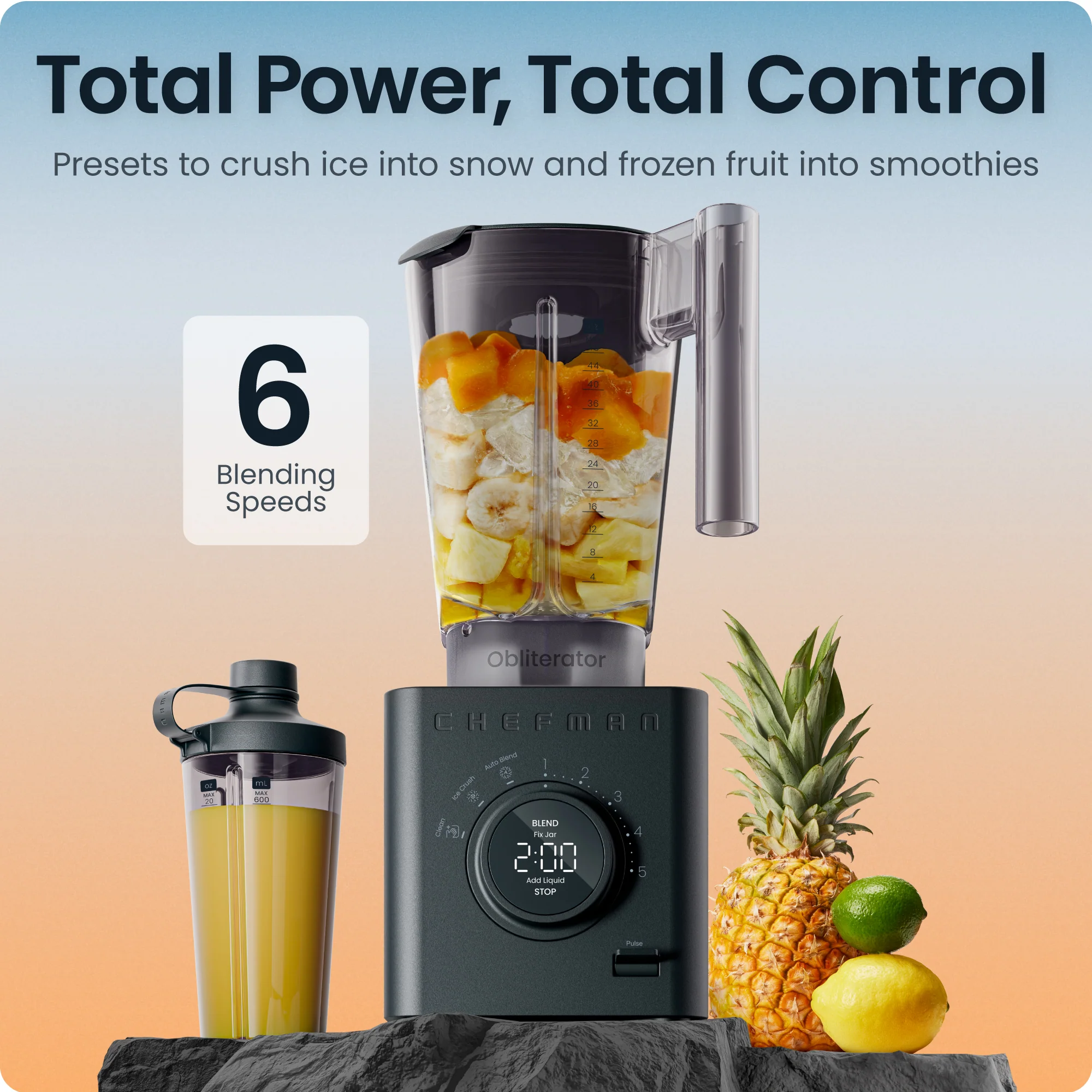 Obliterator 48oz Power Blender + Travel Jar - Midnight - Image 6